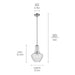 Kichler 42141CHCS One Light Pendant, Chrome (3)