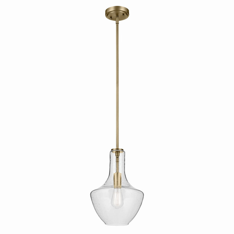 Kichler 42141NBRCS One Light Pendant, Natural Brass
