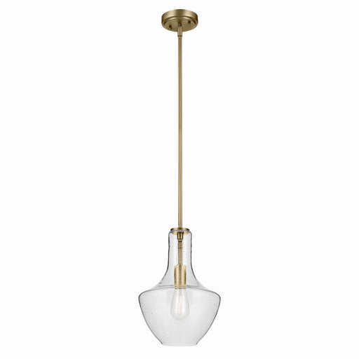 Kichler 42141NBRCS One Light Pendant, Natural Brass