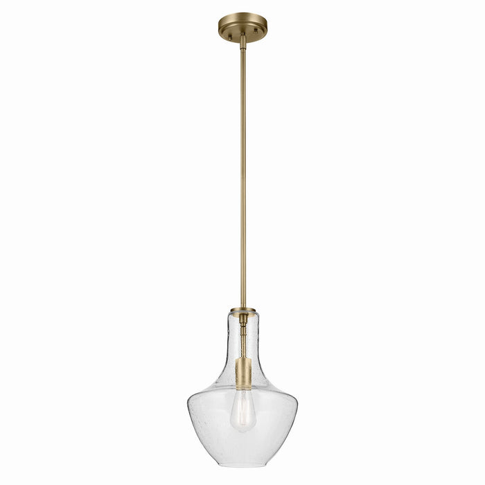 Kichler 42141NBRCS One Light Pendant, Natural Brass