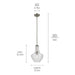 Kichler 42141NI One Light Pendant, Brushed Nickel (3)
