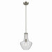 Kichler 42141NI One Light Pendant, Brushed Nickel