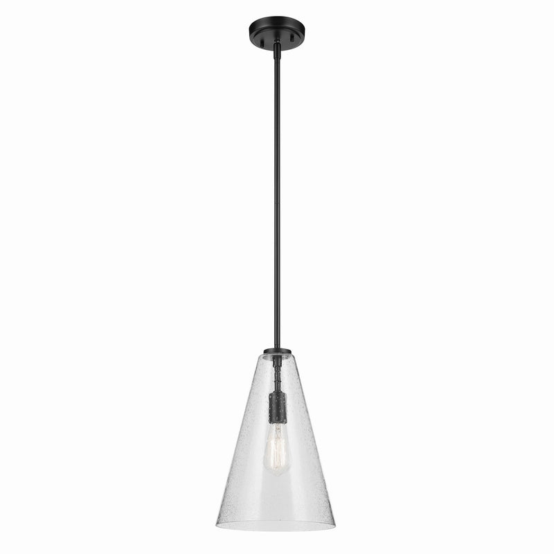 Kichler 42199BKCS One Light Pendant, Black