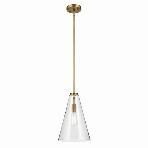 Kichler 42199NBRCS One Light Pendant, Natural Brass