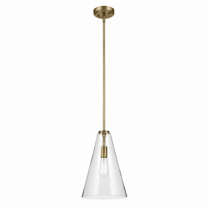 Kichler 42199NBRCS One Light Pendant, Natural Brass