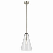 Kichler 42199NI One Light Pendant, Brushed Nickel
