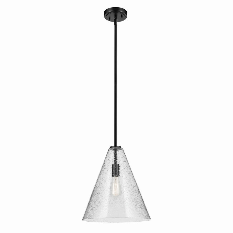Kichler 42200BKCS One Light Pendant, Black
