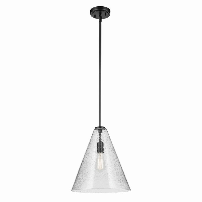 Kichler 42200BKCS One Light Pendant, Black