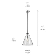 Kichler 42200CH One Light Pendant, Chrome (3)