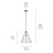 Kichler 42200CH One Light Pendant, Chrome (3)