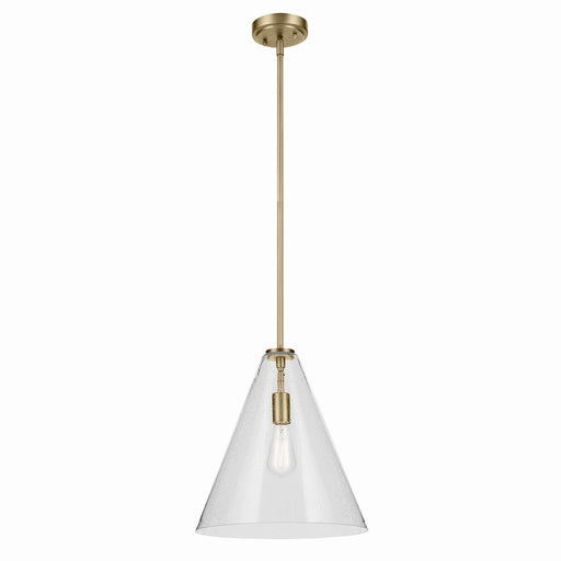 Kichler 42200NBRCS One Light Pendant, Natural Brass