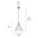 Kichler 42200NICS One Light Pendant, Brushed Nickel (3)