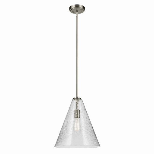 Kichler 42200NICS One Light Pendant, Brushed Nickel