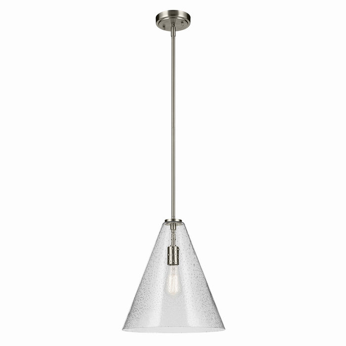 Kichler 42200NICS One Light Pendant, Brushed Nickel