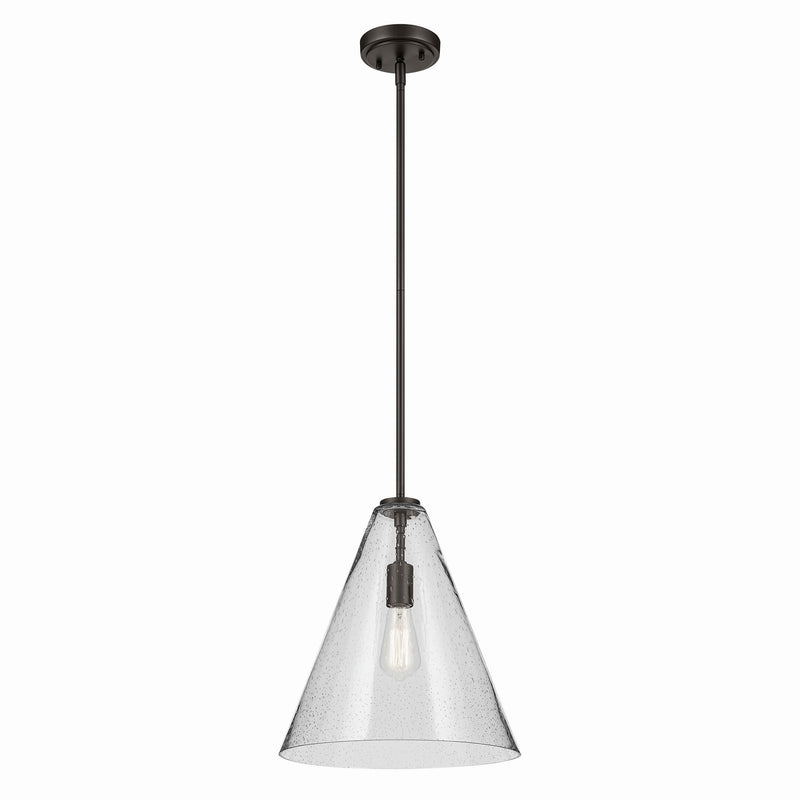 Kichler 42200OZCS One Light Pendant, Olde Bronze