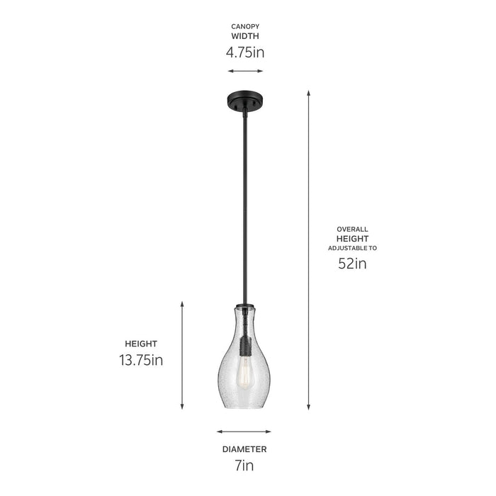 Kichler 42456BKCS One Light Pendant, Black (3)