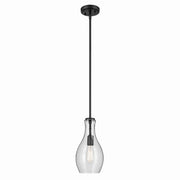 Kichler 42456BKCS One Light Pendant, Black