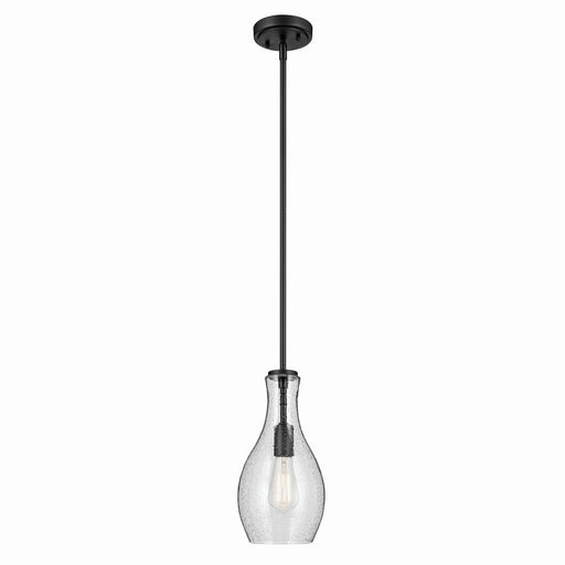 Kichler 42456BKCS One Light Pendant, Black