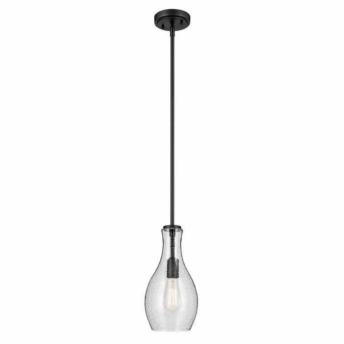 Kichler 42456BKCS One Light Pendant, Black