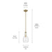 Kichler 42456NBRCS One Light Pendant, Natural Brass (3)