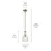Kichler 42456NICS One Light Pendant, Brushed Nickel (3)