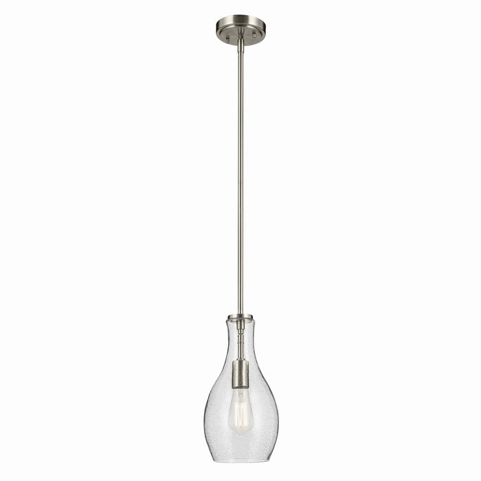 Kichler 42456NICS One Light Pendant, Brushed Nickel