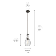 Kichler 42456OZCS One Light Pendant, Olde Bronze (3)