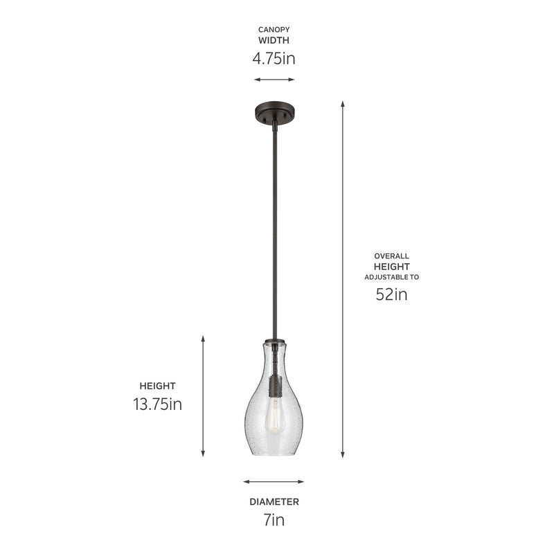 Kichler 42456OZCS One Light Pendant, Olde Bronze (3)