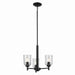 Kichler 43670BKCLR Three Light Mini Chandelier, Black