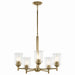 Kichler 43671NBRCLR Five Light Chandelier, Natural Brass