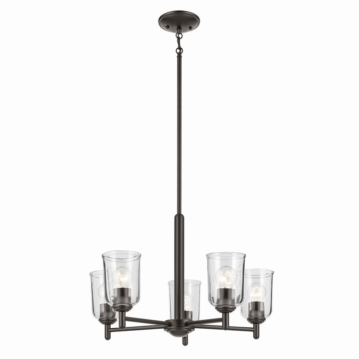 Kichler 43671OZCLR Five Light Chandelier, Olde Bronze