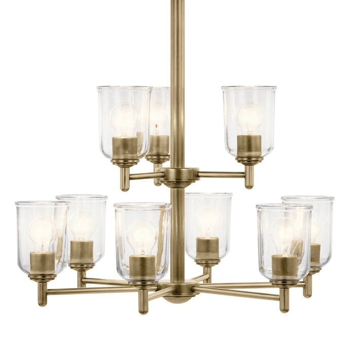 Kichler 43672NBRCLR Nine Light Chandelier, Natural Brass (4)