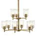 Kichler 43672NBRCLR Nine Light Chandelier, Natural Brass (4)