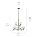 Kichler 43672NICLR Nine Light Chandelier, Brushed Nickel (3)
