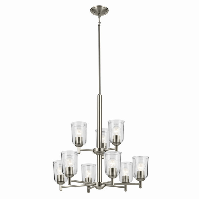 Kichler 43672NICLR Nine Light Chandelier, Brushed Nickel