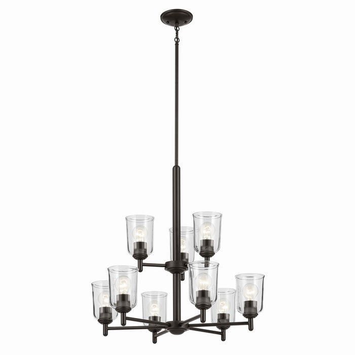 Kichler 43672OZCLR Nine Light Chandelier, Olde Bronze