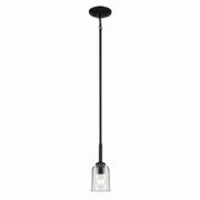 Kichler 43674BKCLR One Light Mini Pendant, Black
