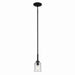 Kichler 43674BKCLR One Light Mini Pendant, Black