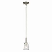 Kichler 43674NICLR One Light Mini Pendant, Brushed Nickel