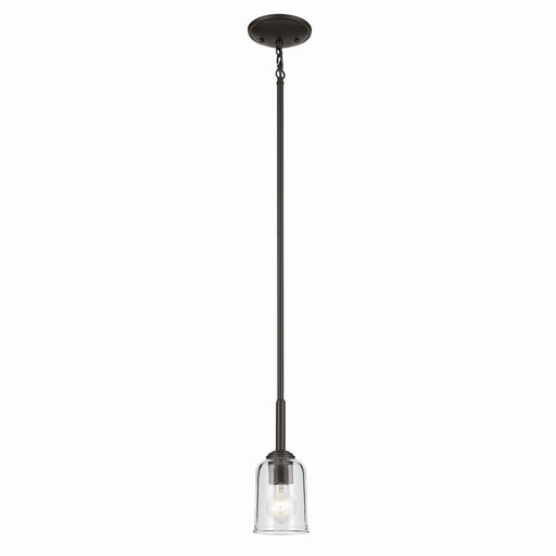 Kichler 43674OZCLR One Light Mini Pendant, Olde Bronze