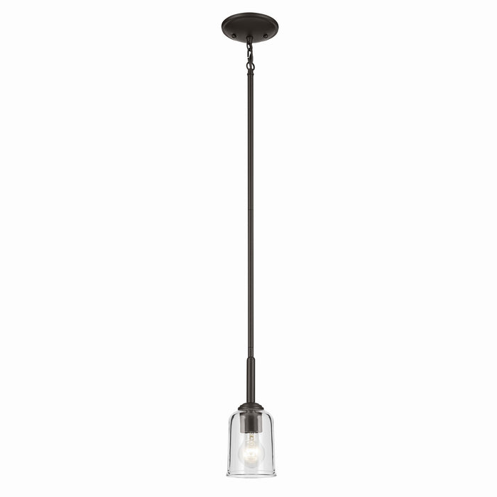 Kichler 43674OZCLR One Light Mini Pendant, Olde Bronze