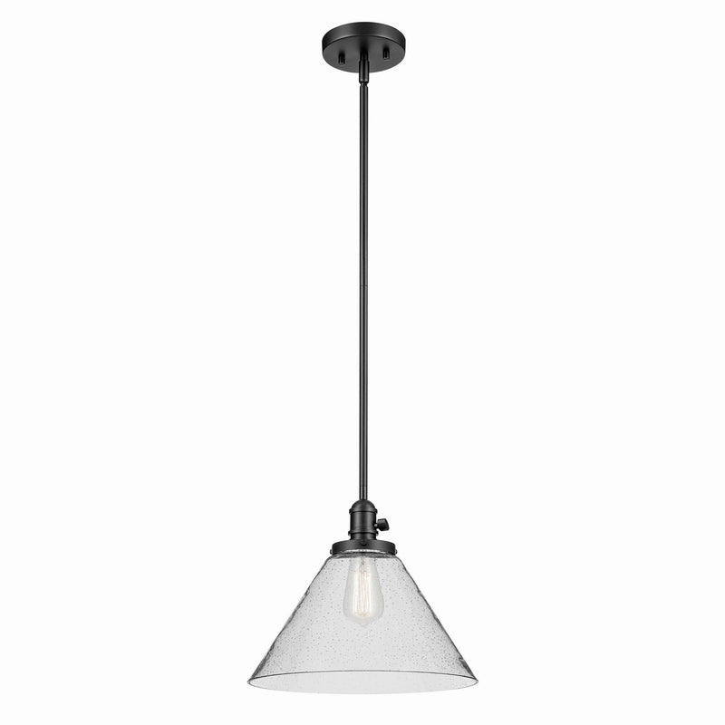 Kichler 43905BK One Light Pendant, Black