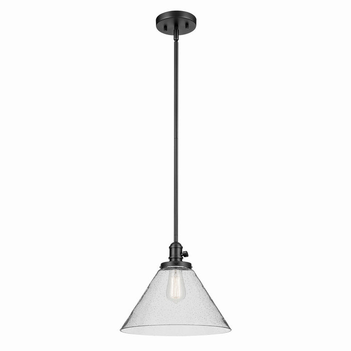 Kichler 43905BK One Light Pendant, Black