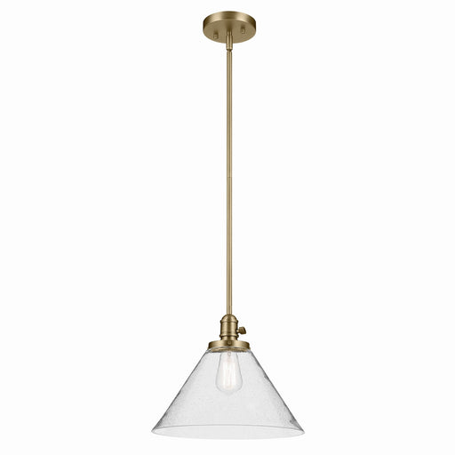 Kichler 43905NBR One Light Pendant, Natural Brass