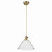 Kichler 43905NBR One Light Pendant, Natural Brass