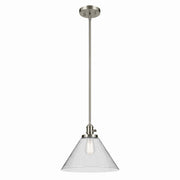 Kichler 43905NI One Light Pendant, Brushed Nickel