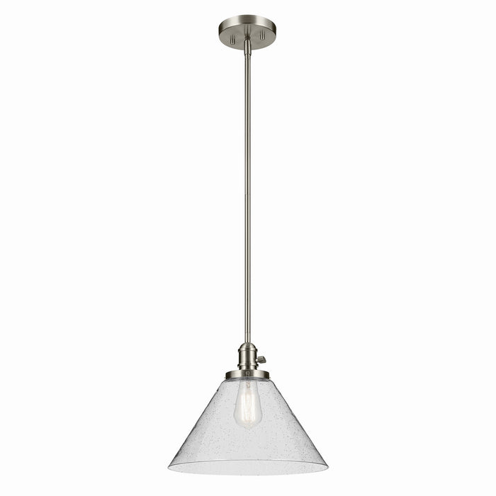 Kichler 43905NI One Light Pendant, Brushed Nickel