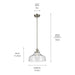 Kichler 43906NI One Light Pendant, Brushed Nickel (3)