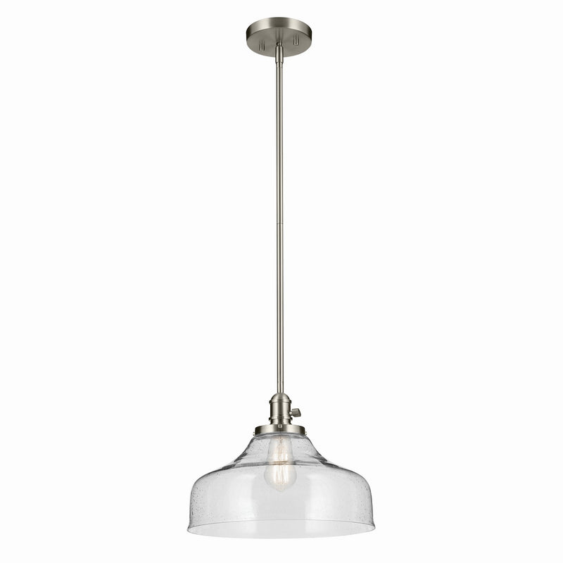 Kichler 43906NI One Light Pendant, Brushed Nickel