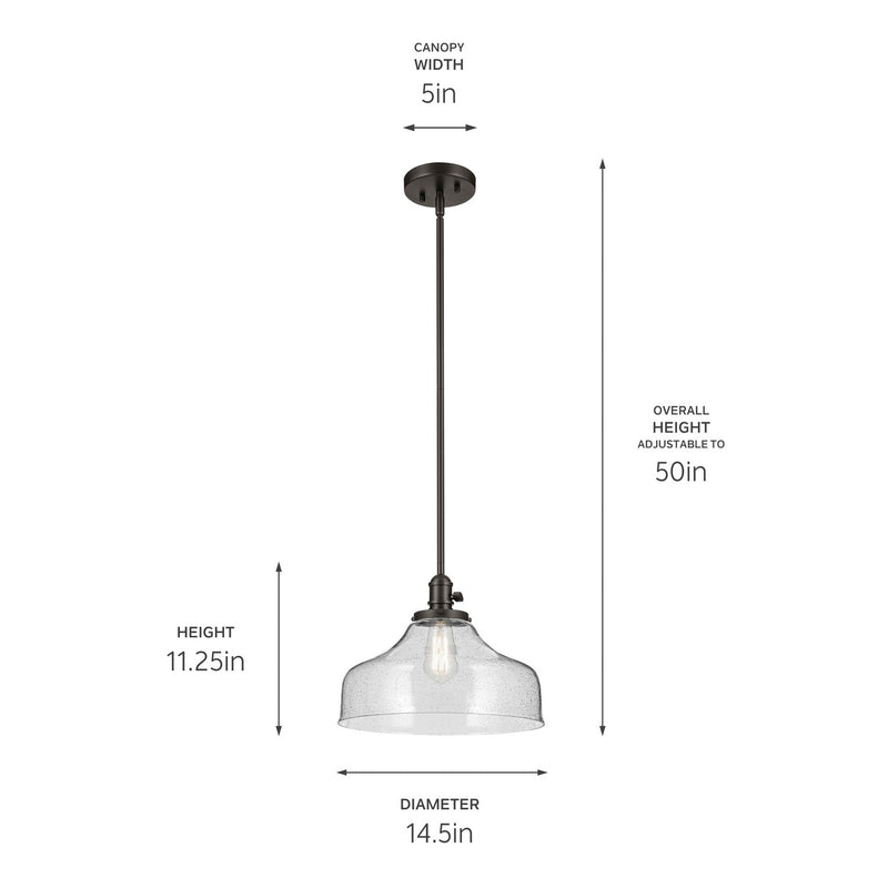 Kichler 43906OZ One Light Pendant, Olde Bronze (3)